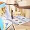 Paint Palette with 20-Well and 5 Mixing Areas, Folding Paint Tray with Thumbhole and Paint Brush Holder, Plastic Painting Palette